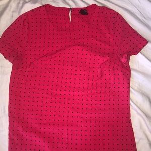 Simple red blouse
